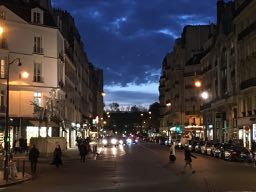 Paris evening street